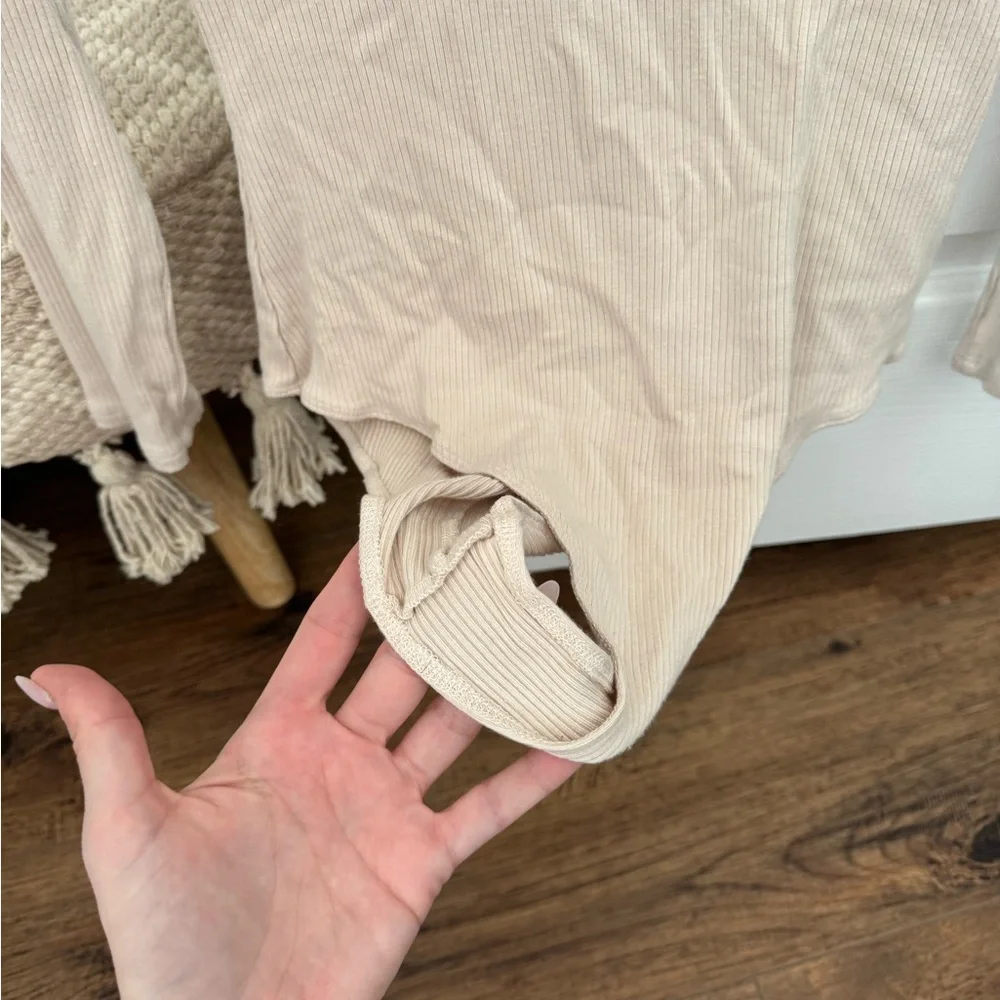 Dress Forum Beige Long Sleeve Bodysuit - Picture 2 of 3